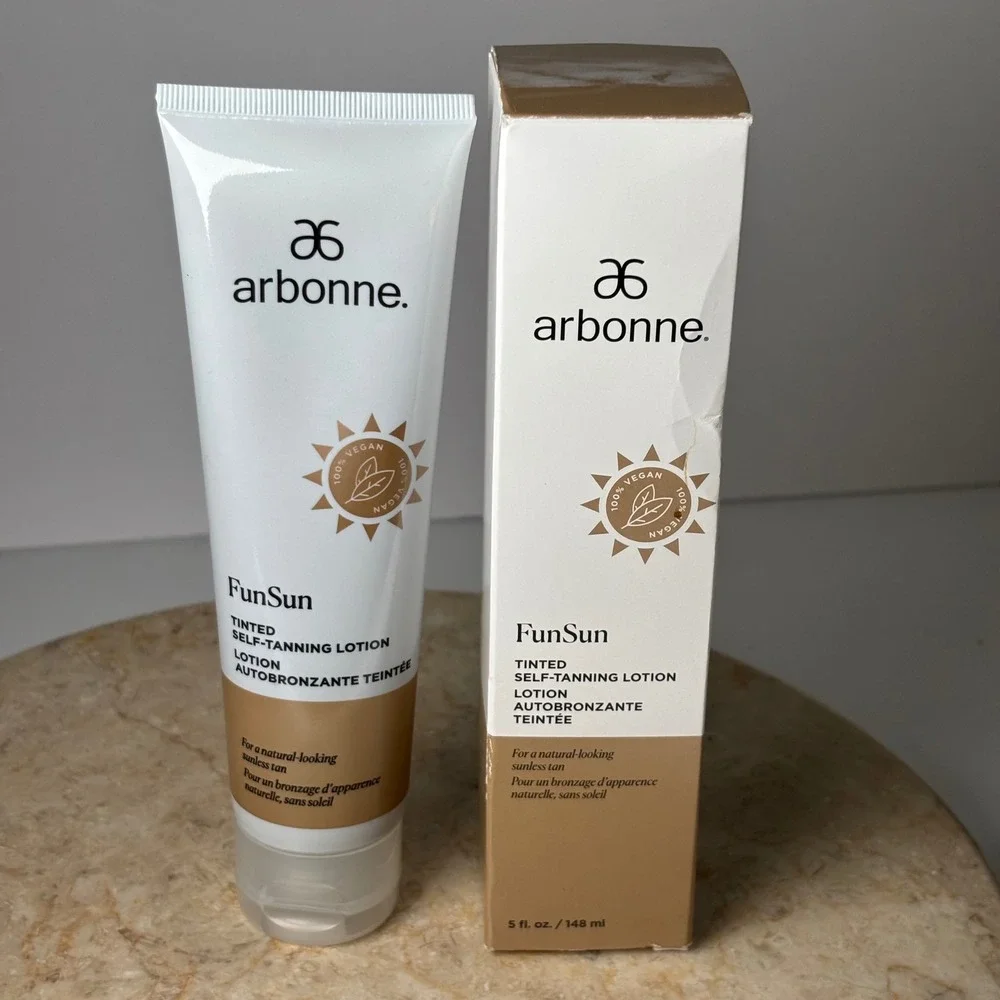 Arbonne FunSun Tinted Self-Tanning Lotion 5oz Vegan Sunless Tan New